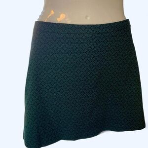 Green Black Patterned Mini Skirt Margaret M M